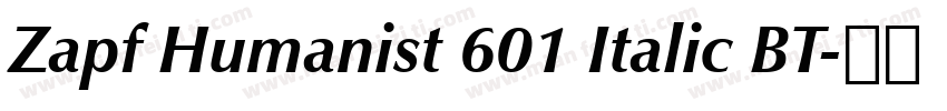 Zapf Humanist 601 Italic BT字体转换